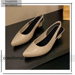 QZshop ใหม่ล่าสุด รองเท้าคัทชูแบบรัดส้นผู้หญิง หัวแหลม งานสวยดีเทลเก๋มาก น้ำหนักเบาสวมใส่สบาย ใช้งาน ได้ง่าย แมทช์ เข้าได้ กับทุกการแต่งกาย รีบซื้อเดี๋ยวหมด