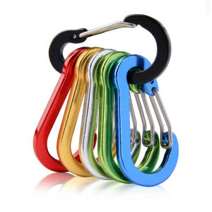 6Pcs Aluminum Alloy Carabiner Keychain Outdoor Camping Climbing Snap Clip Cycling Hiking Lock Buckle Hook Fishing Accessories