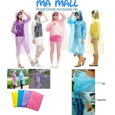 Jas Hujan Plastik Transparan Raincoat B88