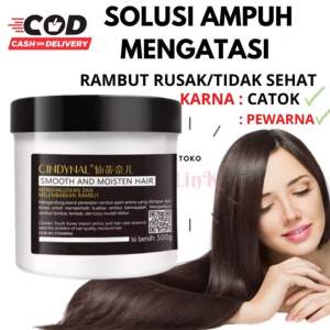 Cindynal hair mask Korea masker rambut rusak dan kering rontok hasil lembut dan wangi treatmen salon dirumah