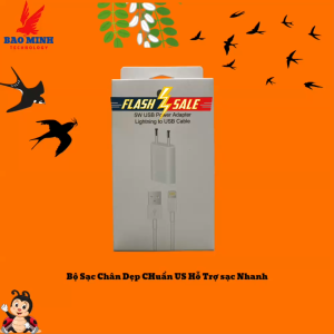 Bộ Sạc Chân Dẹp cho IP 6/6s/7/7p/8/8p/X/XR/XS/XSM