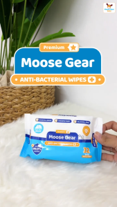 Moose Gear Baby Wipes Premium Antibacterial Travel Pack 36PACKS (1BOX) with Vitamin E & Aloe Extract Thick & Soft