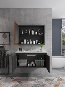 【Local Installation】Bathroom Vanity Set/Set with Integrated Ceramic Sink / Free Tap and Pop Up Waste / Sink / Mirror Cabinet Set