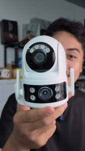 YOOSEE Q6S Dual Lens AI Camera 4MP Two-way voice Panoramic night vision IP66 Waterproof 360 Outdoor IP Cam 4K HD 2.4G/5G Wifi CCTV