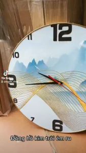 Đồng hồ treo tường kim trôi nhiều mẫu decor phòng tặng đinh treo size 30cm 40cm