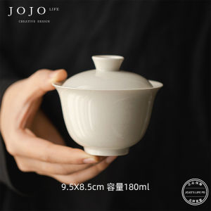 Handmade Japanese Ceramic Gongfu Tea Set Tea Cup Heat Resistant Cover Bowl Vintage Style Tea Utensils Jojos L PD