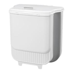 Foldable Kitchen Waste Bin Mr. Grocery Wall Hanging Car Mounted Storage Bucket Modern Style Plastic Long Cylinder 5L Capacity