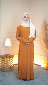 ชุดเดรสอาบาย่าปักเพชร ช่วยเสริมสวยงามในการออกงานหรือรับแขก สุดยอด IM44 รุสมีนีมุสลิม