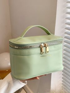 Portable Small Size Cosmetic Bag Pure Color High Aesthetic Value Waterproof Wash Bag Simple Cute Makeup Storage Bag for Travel