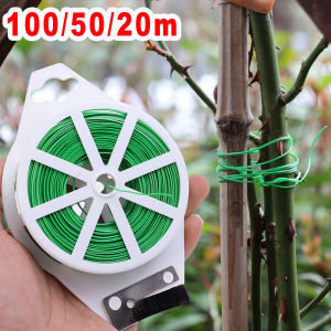 100/50/20m Iron Wire Plant Ties Climbing Vine Fixed Rope Plant Support Fastener Tape for Home Garden Accessories
