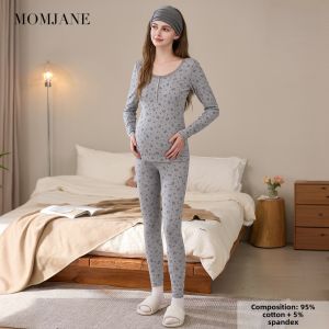 Mom Jane | Maternity & Nursing Sleepwear Set Cotton Breathable For Breastfeeding Spring/Autumn