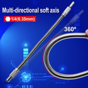 (Ready Stock)1/4 rechargeable drill electric screw tool bit metal flexible shaft tool extension rod hose 30cm