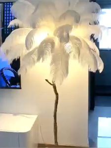 35-45cm 100% Bulu Burung Ostrich Asli Bulu Ostrich White Premium Putih/hitam