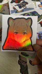 Stiker Hologram Raphtalia Shield Hero Ukuran 7 cm