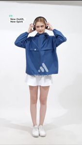 Jaket Olahraga Wanita Jaket Olahraga Parasut UPF50+ airsm jaket olahraga senam gym jogging berlari bersepeda fitnes running jaket olahraga outdoor pelindung UV