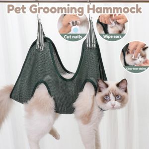 Pet Grooming Hammock Cat and Dog Restraint Bag Trim Cat and Dog Nails Puppy Shower Cleaning Tools Hanging Accessories