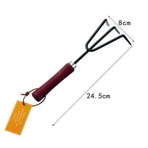 Flower Planting Tool Garden Small Shovel Soil Digging Vegetable Home Fertilizing Three-Tooth Rake Pot Cultivation Succulent Flower Shovel Iron Shovel