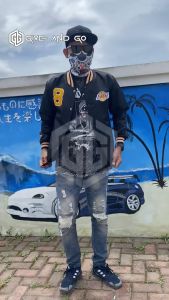 Jaket Baseball Pria Wanita Lakers 8 NBA Series Premium Bordir