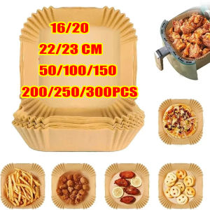 Air Fryer Disposable Baking Paper Liner Non-Stick Mat Steamer Square Round Parchment for Microwave Oven Kitchen Cookers