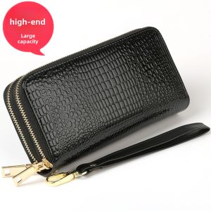 Double Zipper Large Capacity Womens Wallet Long Handbag Money Clip Can Place Mobile Phone Change Wallet Korean Style Fashion
