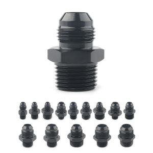 Aluminum Straight Fuel Hose Adapter Pipe Thread Fitting AN3 AN4 AN6 AN8 AN10 AN12 To 1/8NPT 1/4NPT 3/8NPT 1/2NPT 3/4NPT