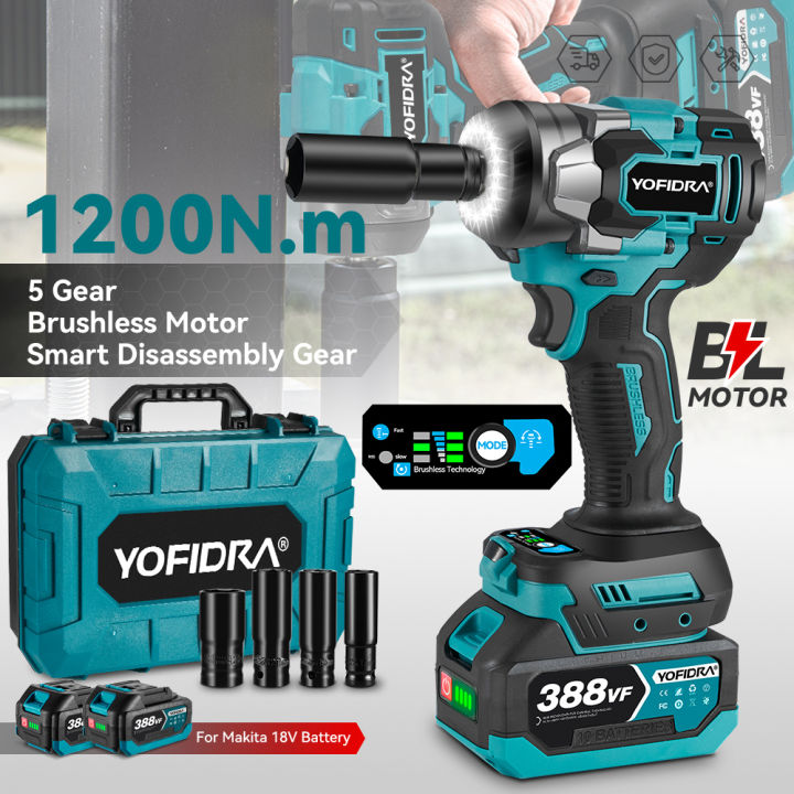 🔥Bulacan Stock🔥1200N.m 1/2 Inch Brushless Electric Wrench 5 Gear ...