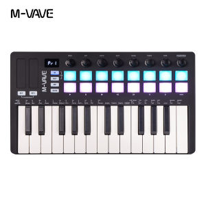 Bàn Phím Điều Khiển MIDI 25 Phím M-VAVE SMK-Ⅱ Với 16 Miếng Đệm Trống Có Đèn Nền Bluetooth Bàn Phím Động Chuyên Nghiệp Bán Trọng Lượng