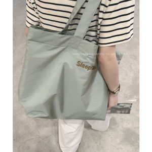 Lettered Casual Canvas Bag Female 2023 New Arrival Tide K-style Tote Bag Student Class Large Capacity Shopping Bag