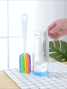 Combo 4 Cây Cọ Rửa Ly 7 Màu - Cọ Rửa Ly Bình Nước Bình Giữ Nhiệt 7 Màu Cầu Vồng