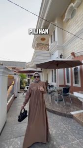 GAMIS GHIYAS DRESS POLO LINEN PREMIUM TERBARU 2025 DRES KEKINIAN