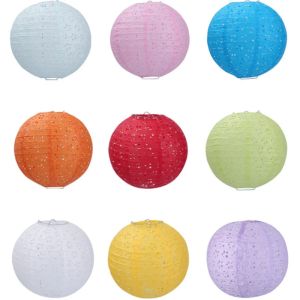 2pcs/lot Colorful Hollowed Out Paper Lantern Balloon School Square Outdoor Activities Atmosphere Decoration Chinese Lantern