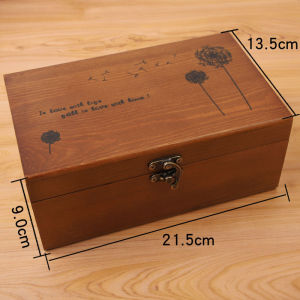 Ancient Style Wooden Multi-function Sewing Box