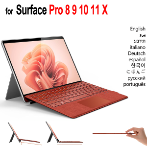Keyboard for Microsoft Surface Pro 11/10/9/8/X 13 inch Ultra-Thin Detachable Bluetooth Backlit Multi-Touch Trackpad Pen Holder