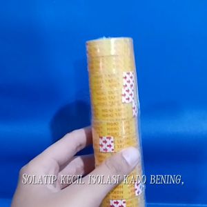 Selotip Kecil   Isolasi Kado  seltip bening   solasi   isi 12 roll HOKI TAPE