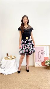 RED Clara Dress 708: Gaun Wanita Scuba Premium