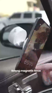 360° Degree Adjustable Vacuum Suction Cup Double-sided Magnetic Mobile Phone Holder Foldable For Magsafe Lazy Car Suction Cup Holder