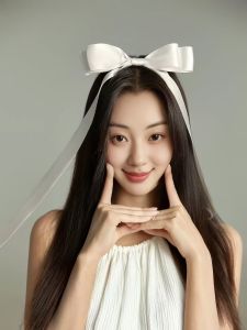 Elegant White Butterfly Knot Super Long Sash Hair Clip for Bridal Photography Studio Wedding Hair Accessories Chignon