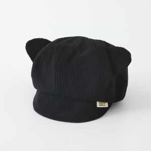 Childrens Beret Hat Female Baby Ears Painter Hat Windproof Warm Casual Style Short Brim round Top Cap for Travel Outdoor Sport