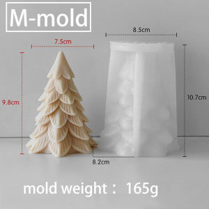 Christmas Tree Candle Silicone Mold DIY Aromatherapy Gypsum Cement Ornament Mould Christmas Home Decoration