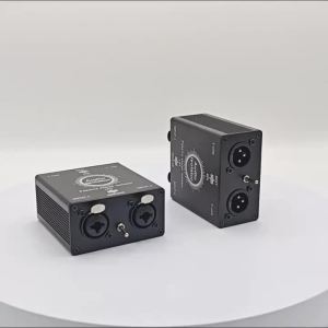 Professional HiFi Stereo Audio Isolation Box XLR 6.35mm Ground Loop Noise Isolator Hum Eliminator for Audio System