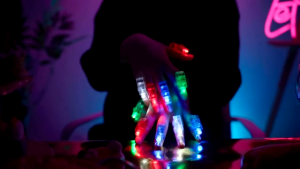 50/100pcs LED Finger light for National Day decoration (Built-in Battery) Festival for decor kid Birthday Props light
