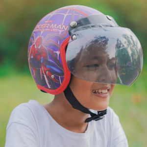 Helm Anak Bogo Retro Klasik Usia 1 2 3 4 5 6 Tahun Laki Laki Perempuan - Warna Merah Muda Kartun LOL Surprise - Lingkar Kepala 50-53cm - Ringan dan Kuat (SNI)