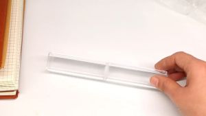 25pcs Acrylic Ballpen Gift Box Transparent Pencil Giveaways Case Plastic Clear Pen Case