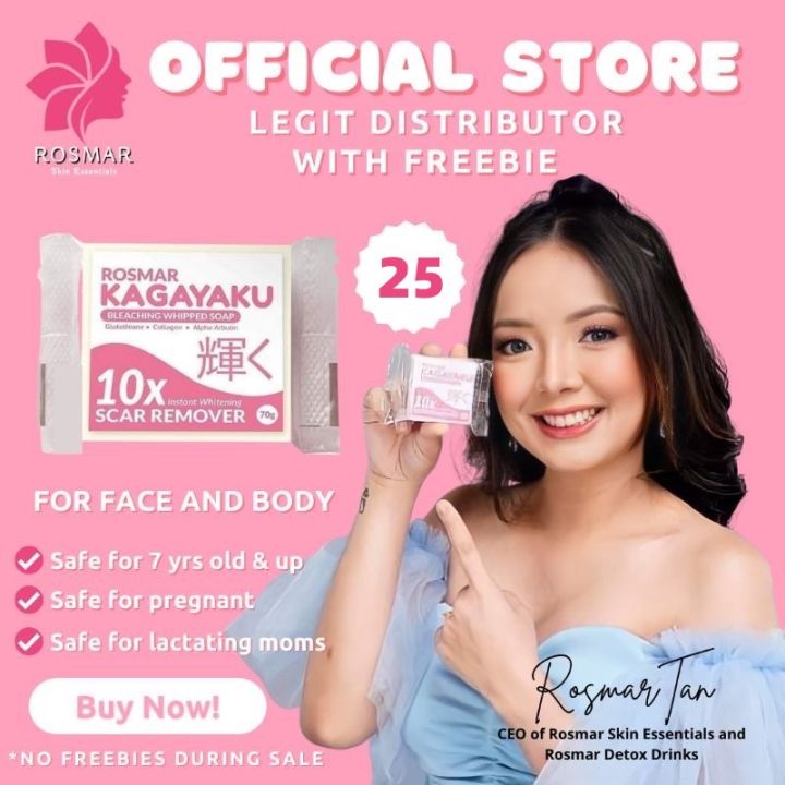 Rosmar Kagayaku Bleaching Whipped Soap 70g Trending Whitening Soap 100% Original and Effective 10x Whitening Scar Remover Safe for Men and Women