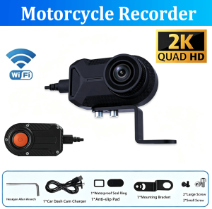 Camera DVR Xe Máy 2K HD WiFi Camera Hành Trình Chống Nước IP65 Với 130 Độ °   Ghi Hình Vòng Lặp Góc Rộng Khi Đi Xe Ngoài Trời