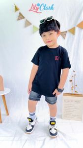 Lily And Clark Kaos Anak Laki-Laki Stylish Dengan Bahan Yang Adem Warna Hitam KLC51