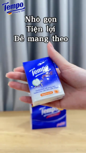 [MUA 3 LỐC 18 GÓI TẶNG 1 GÓI GIẤY RÚT] Khăn giấy bỏ túi Tempo Petit (18 gói) - Thương Hiệu Đức