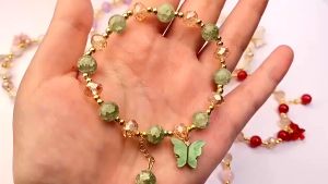 Gelang Wanita Manik Bunga Rumbai Warna Warni Korean Handmade