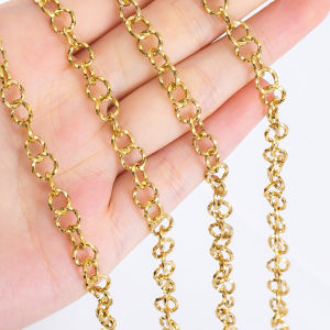1 Meter Stainless Steel O-Shaped Cross Twisted Chain Thick Cable Chain DIY Necklace Bracelet Jewelry Making Accessories