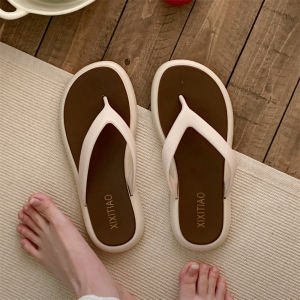 Thin Strip Fancy Flip-Flops Summer Beach Non-Slip All-Matching Casual Womens Outer Color Matching Flip-Flops